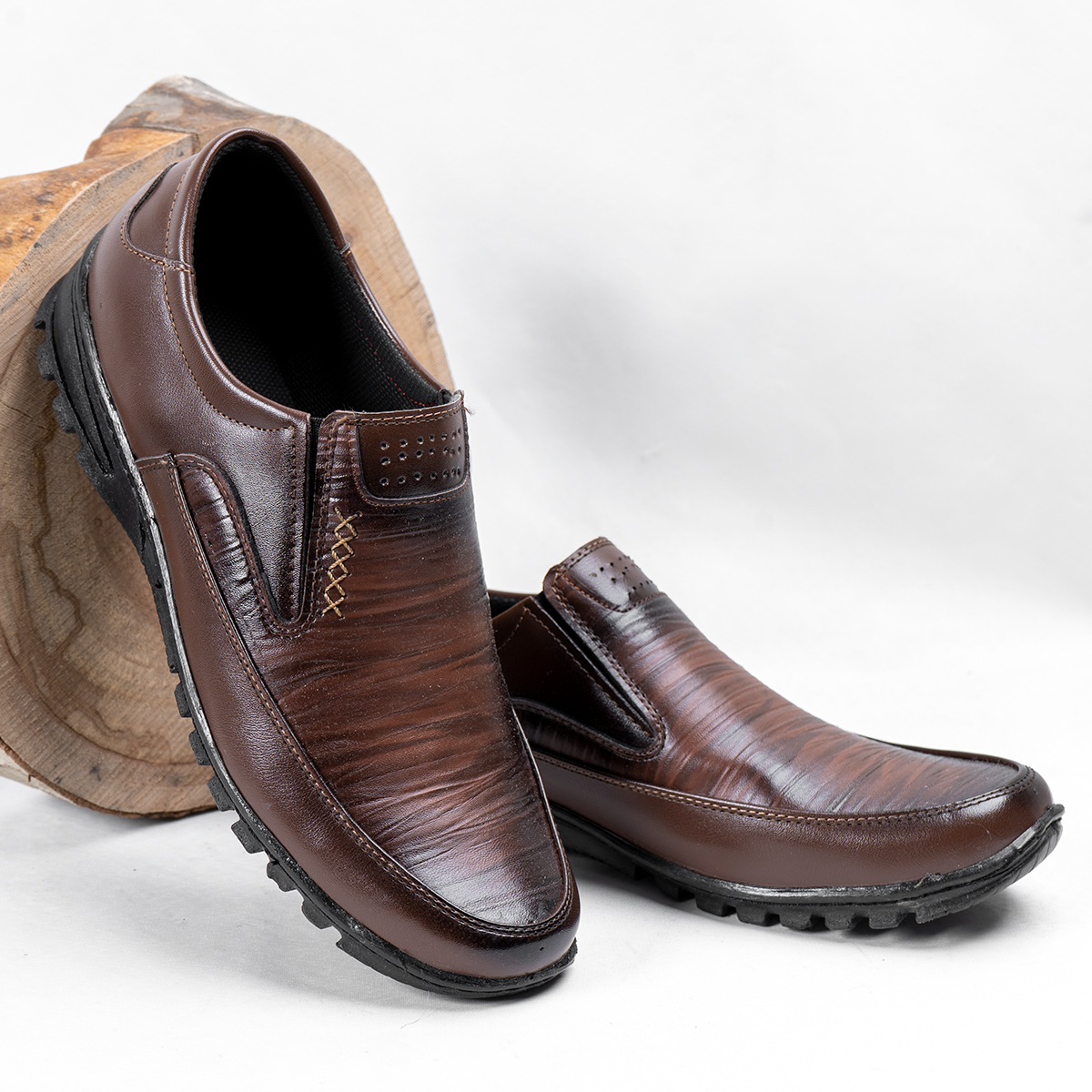 کفش رسمی قهوه ای مردانه مدل Hadi