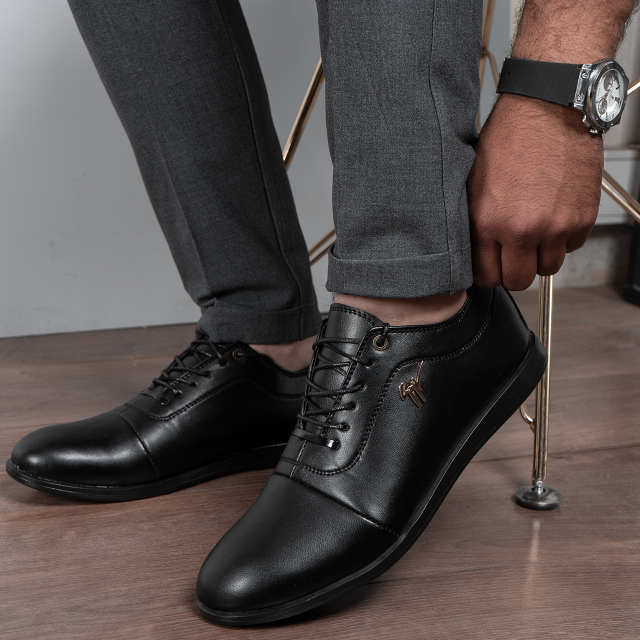 کفش تخت مردانه مشکی مدل Adrin