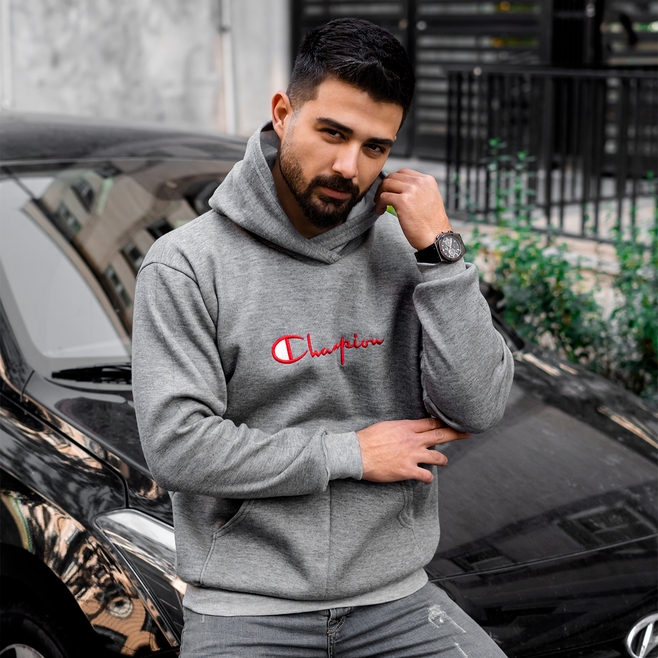 هودی طوسی روشن مردانه مدل champion