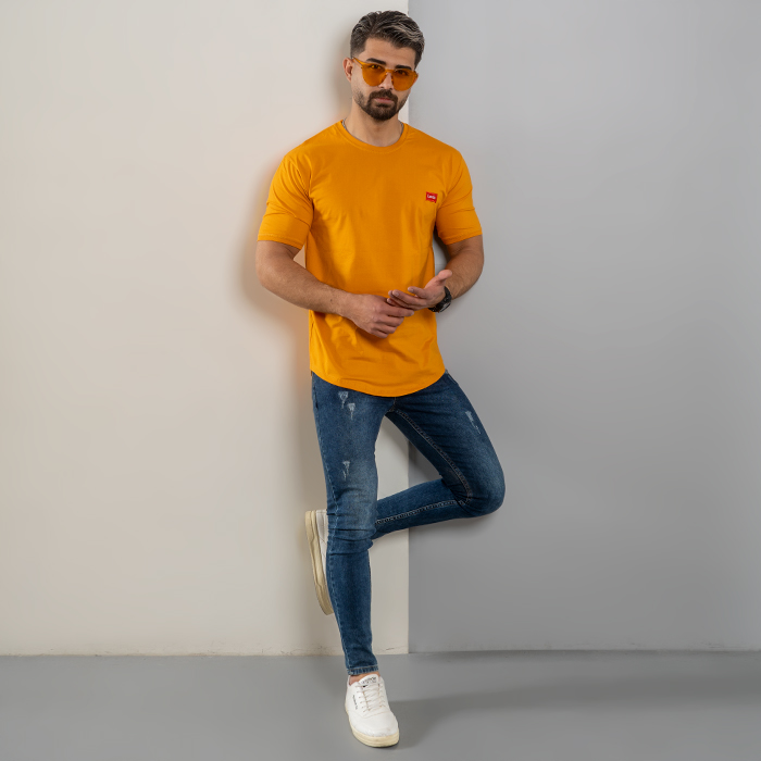 تیشرت مردانه خردلی مدل Levis