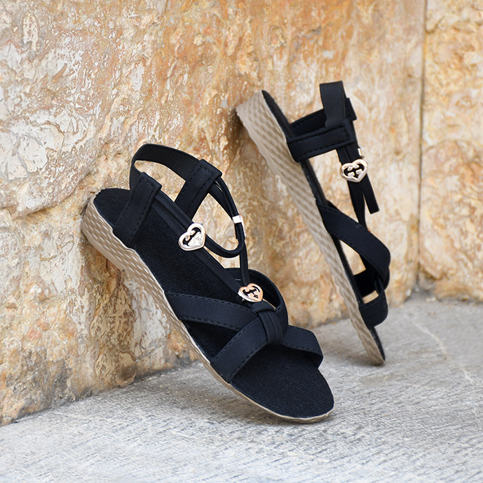 صندل زنانه مشکی مدل GHALB