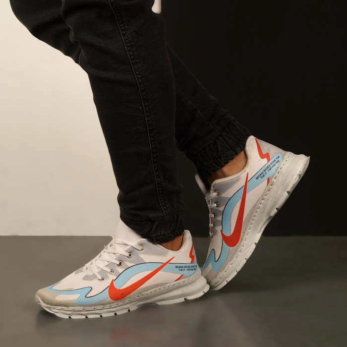 کفش ورزشی مردانه (T) سفید قرمز مدل RAKAN