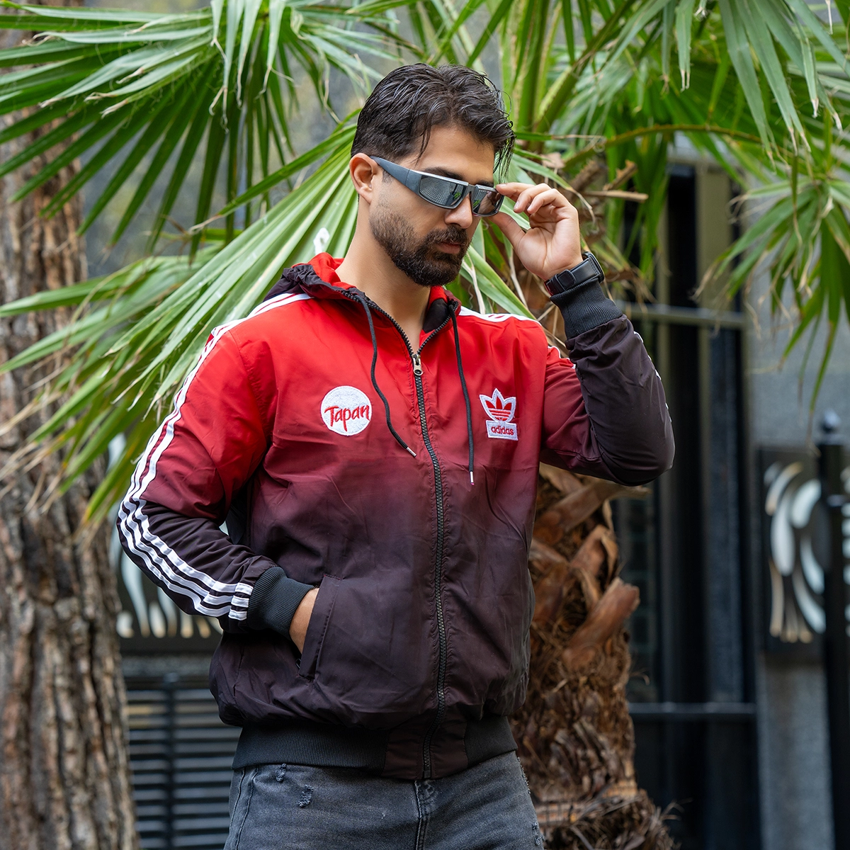 کاپشن آدیداس مردانه قرمز مدل Savino