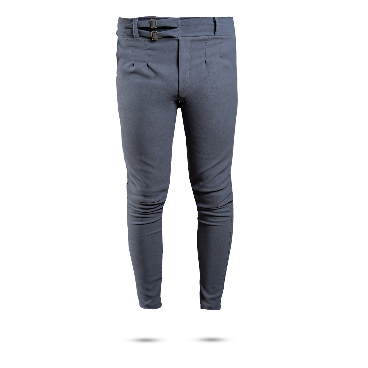 شلوار دو سگک طوسی تیره مردانه مدل Migel