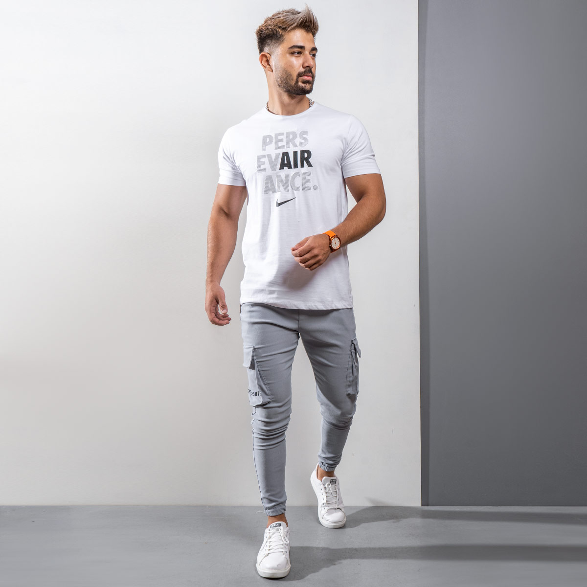 شلوار اسلش طوسی مردانه مدل Sameri